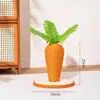 Poste Rascador Vertical de Sisal con Forma de Zanahoria para Gatos Marco de Escalada para Mascotas Gato Juguete Afilador de Garras Cilíndrico