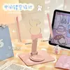 Bonito Soporte de Teléfono Acrílico Estilo Ins Soporte Metálico Plegable para Escritorio iPad Tablet Rotación de 360 Grados
