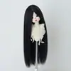 Peruca para Boneca BJD 346 Folha Luo Li Acessórios de Cabelo para Vestir Boneca Franja Longa Cabelo Longo Liso Múltiplas Cores Disponíveis