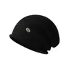 Gorro Cálido para Otoño e Invierno que Protege las Orejas para Hombres y Mujeres, Gorro de Punto Holgado Versátil a la Moda, Gorro de Hilo con Borde Enrollado para Adelgazar el Rostro
