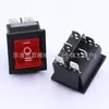 Interruptor Tipo Barco Três Velocidades Certificado CE Seis Pinos KCD4 16A Alta Corrente Máquina de Solda Interruptor Rocker Vermelho de Energia