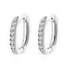 Aretes de botón cuadrados con incrustaciones de diamantes de estilo europeo y americano para mujer, moda, personalidad, versátiles, aretes de diamantes de oro de 18 quilates, venta al por mayor