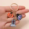 Colgantes de llavero de Halloween transfronterizos europeos y americanos fantasma calavera calabaza parca aleación bolsa de aceite goteo accesorios al por mayor