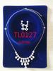 Conjunto de collar y pendientes de cadena con circonitas AAA para novia, estilo europeo y americano, con gotas de agua, fábrica de joyería Yiwu, venta al por mayor