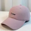Gorra de Béisbol Bordada con Letras Nuevas Estilo Coreano Pareja Cabeza Grande Cuatro Estaciones Simple Versátil Mostrar Cara Gorra Pequeña de Moda