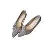 Zapatos de punta fina de moda, zapatos de otoño con punta dividida, tacones de cuña, zapatos de mujer, estilo europeo y americano, tacones altos de punta fina 2026, lazo, nuevo estilo para ir al trabajo