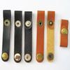 Corbata para Cable de Datos y Auriculares de Cuero PU Envoltura de Cuero Genuino Tipo Clavo Almacenamiento Universal Hebilla de Cuero Hebilla de Cuero Estampado en Caliente Corbata