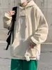 Sudadera con capucha de diseño de marca moderna estilo americano para hombre, nueva sudadera con capucha informal holgada de color liso de moda 2026 ropa para hombre