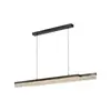 Luminária de Restaurante, Lustre, Luminária Longa em Tira Estilo Meio do Século Cor de Noz, Luminária de Barra para Mesa de Jantar Minimalista Italiana com Padrão de Gelo Rachado Proteção para os Olhos