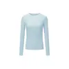 Top de manga larga transpirable estilo francés Tai Le Star Sports, nueva colección otoño 2026, para exteriores, absorbe la humedad y el sudor, corte ajustado, top de cuello redondo para mujer