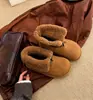 Botas de Nieve de Cuero Mate Plegables Estilo Coreano para Mujer 2026 Nueva Llegada de Invierno Con Felpa Cálida Adelgazantes Casuales de Moda Botines Cortos