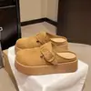 Mocasines de plataforma con punta cerrada, colección de otoño, 2026, para mujer, de suela gruesa, estilo slip-on