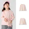 Roupas Infantis Balabala Camisetas de Manga Longa para Meninos Tops de Gola Redonda Novos para Outono e Inverno para Meninas Bebês Crianças São Versáteis e Quentes