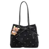2026 Nova Bolsa de Mão Retrô Casual com Bolinhas Moda Bolsa de Ombro Único para Sob o Braço Bolsa Grande Capacidade para o Dia a Dia