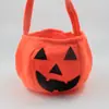 Bolsa de Calabaza de Halloween Bolsa de Calabaza Portátil Bolsa de Dulces Accesorios Bolsa de Dulces No Tejida Bolsa de Calabaza Estéreo