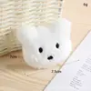 Broche de muñeca de peluche de tela lindo broche de dibujos animados japoneses oso blanco conejo accesorios decorativos