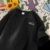 Camiseta Pesada de Manga Corta Estilo Americano para Hombre 2026 Verano Cityboy Juventud Simple Moderna Holgada Cuello Redondo Media Manga