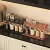 Estante para tazas estante de almacenamiento mesa de comedor encimera estante de almacenamiento para tazas de agua rincón del café sensación de alta gama juego de té estante de exhibición de varias capas