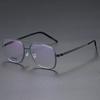 Design Masculino Dinamarquês Linde Mesmo Estilo Titânio Puro 9911 Armação Negócios Alto Padrão Acetato Feminino Ponte Dupla Óculos Feitos à Mão