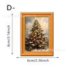 Exclusivo de Natal Transfronteiriço Cena Romântica Moldura de Foto Magnética Madeira Retrô Ímã de Geladeira Magnético Decorações de Feriado