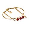 [Corazón Sui] Pulsera de cristal natural para mujer, pulsera de cristal de ágata roja del sur, diseño de nicho, pulsera de la suerte Benmingnian