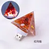 Cascalho de Cristal Natural Transfronteiriço Resina Luz Noturna USB Criativa Lâmpada de Mesa de Cabeceira Decorativa Presentes Atacado