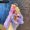Chaveiro Criativo de Letra com Óleo e Bolinhas Coloridas Flutuantes Delicadas, Adequado para Meninas, Argola de Chaveiro de Bolsa de Casal