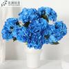 Simulación 5 cabezas Borde de Diente Hortensia Decoración de Boda Manojo de Simulación Hortensia Comercio Electrónico Transfronterizo Paquete Más Vendido Hortensia