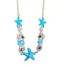 Estilo Oceánico de Verano Dopamina Colorida Colgante de Concha Estrella de Mar Cadena para Clavícula Nicho de Alto Valor Personalidad Cadena para el Cuello Versátil
