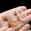 Colgante de Ágata con Patrón de Dragón Colorido de Estilo Nuevo, Calcedonia Transparente como el Hielo Máscara de Zorro de Alta Calidad, Colgante de Collar de Nicho de Gama Alta