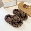 Pantuflas de Leopardo con Suela Gruesa y Doble Correa para Niñas, Uso Exterior, Nuevo Casual de Algodón para el Hogar Otoño/Invierno 2026