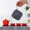 Conjunto de chá de viagem terno portátil kung fu conjunto de chá de cerâmica preta uma panela três xícaras de viagem Express Cup viajando presente conjunto de chá