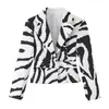 Ins estilo europeu e americano transfronteiriço 2026 nova moda elegante feminino atacado executivo blazer com estampa de zebra