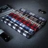Bufanda especial de otoño e invierno cálida con forro de polar para hombre y niño, terciopelo de doble cara, estampado de cuadros blanco y negro, regalo al por mayor, bufanda para hombre