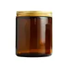 Venta al por mayor Lata Marrón Vacía para Vela Perfumada de 250 ml Portavelas de Vidrio de Boca Ancha Grande para Velas Hechas a Mano Botella Vacía