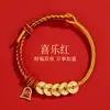 2026 Novo Modelo Dinheiro dos Cinco Imperadores Ano do Cavalo Cordão Vermelho Corda Trançada à Mão Ano do Zodíaco Pequena Pulseira de Cordão Vermelho para Homens e Mulheres Produtos Culturais e Criativos