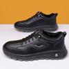 2025 Novo Inverno Masculino Veludo Quente Estilo Esportivo Casual Sapatos de Couro para Homens Jovens Versátil Solado Grosso Sapatos Brancos Trbottomy