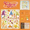 Pegatinas Personalizadas de Ventana de Hojas Caídas de Acción de Gracias, Pegatinas Estáticas de Hoja de Arce de Otoño Transfronterizas, Pegatinas de Decoración de Atmósfera de Escena