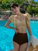Biquíni de Duas Peças Novo Estilo Transfronteiriço Japonês e Coreano para Mulheres 2026, Roupa de Banho Estilo Maduro, Atacado de Comércio Exterior em Estoque