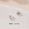 Plata de ley S925 plata lisa triángulo cuentas de plata rotas triángulo tridimensional cuentas sueltas Accesorios para pulsera de cuentas hecha a mano DIY