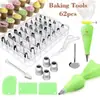Conjunto de Bicos de Confeitar Transfronteiriço com 72 Peças, Bicos de Confeitar para Decoração de Bolos, Saco de Confeitar Eva, Ferramentas de Confeitaria
