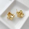 Pendientes irregulares de estilo barroco de oro real chapados en oro de 14 quilates, joyería hecha a mano, accesorios para pendientes.