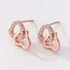 Moda Vento Europeu e Americano Transfronteiriço Conjunto de Joias Criativas Colar Pulseira Brincos Anel de Coração de Diamante Conjunto de Quatro Peças Versátil