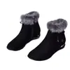 Botines cortos para mujer Otoño/Invierno 2026, con tacón grueso, forro de felpa para abrigar y suela antideslizante.. Estas botas estilo Martin, de moda, con punta redonda y tacón bajo, están hechas de algodón.