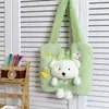 Nueva Bolsa de Peluche de Gran Capacidad para Niños Niñas Estudiantes Niñas Super Linda Ligera Bolso de Hombro Estilista Linda Bandolera
