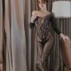 Lencería Sexy Tanga Abierta Conjunto Pasión Transparente Tentación Medias Sexy Body de Malla Uniforme Tentación Ropa de Dormir L37