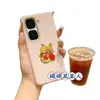 Pegatina de Línea para Teléfono de Oro Puro 999 de Gran Venta con Diseño de Cachorro de Dibujos Animados Lindos, Adorable Pegatina Dorada Pequeño Regalo