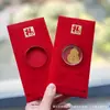 Adesivos de Telefone de Ouro Puro 999 para o Festival da Primavera, Artesanato em Metal de Envelope Vermelho de Alta Qualidade, Presentes para Reunião Anual