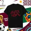 Camiseta Estampada con Logo de Equipo de la Copa del Mundo 2026 La Más Vendida en Amazon Casual de Manga Corta Talla Europea