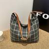 Bolso de Hombro Cuadros Literarios Retro para Mujer 2025 Nueva Moda Patrón Estilo Étnico Bolso de Hombro Versátil para Ropa de Trabajo